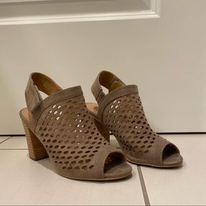 Steve Madden Open Toed Suede Booties